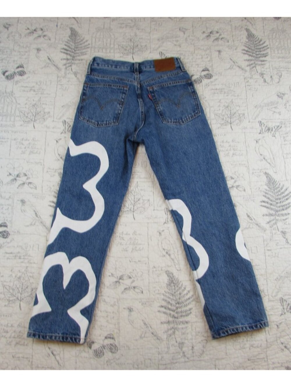 NEW Levi’s 501 Paint by Numbers Premium Jeans Crop Button Fly Womens 24 x 26 - Picture 9 of 10